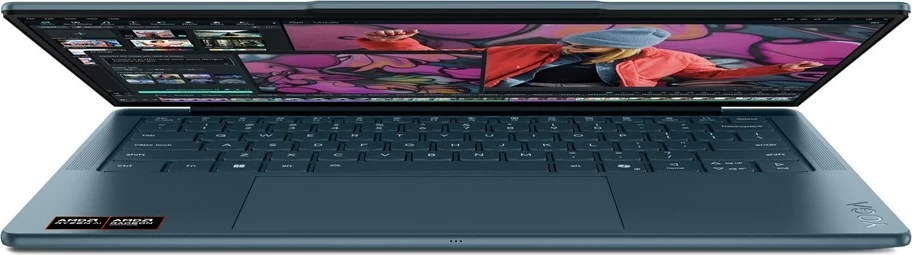 Laptop Lenovo Yoga Slim 7 14AKP10 Copilot+ PC, AMD Ryzen AI 5 340, 16 GB RAM, 512 GB SSD, 14" WUXGA, Teal