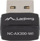 Kartelë WiFi LANBERG NC-AX300-WI, USB 2.0, Wi-Fi 6, 300Mbps, antenë e brendshme