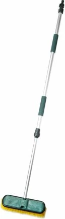 Furçë larëse teleskopike BRUNNER 7203153N, 105-175 cm, 25 cm, kokë e zëvendësueshme, e gjelbër/argjendtë, me fije të verdha