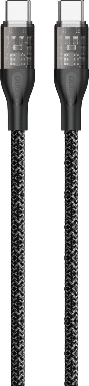 Kabllo USB-C–USB-C, Dudao, L22C, 120W 1 m karikim i shpejtë, gri