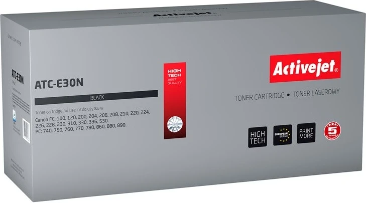 Toner zëvendësues Activejet ATC-E30N për printer Canon, i zi