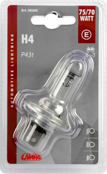 Lampa H4 24v 75-70w Blister P43t