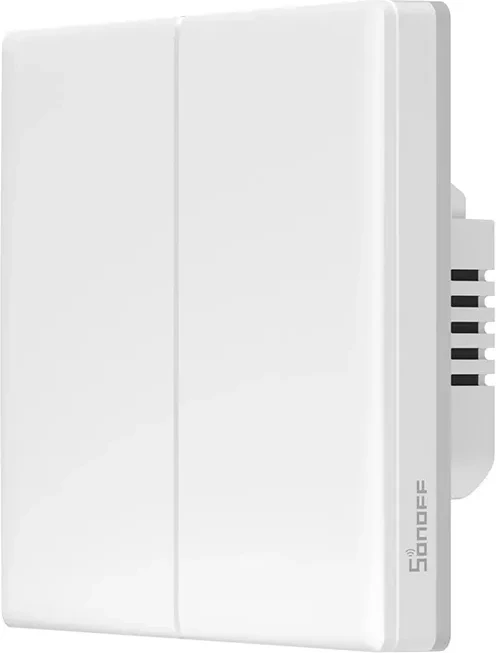 Ndërprerës smart Sonoff TX T5 2C, 2 kanale, Wi-Fi, i bardhë
