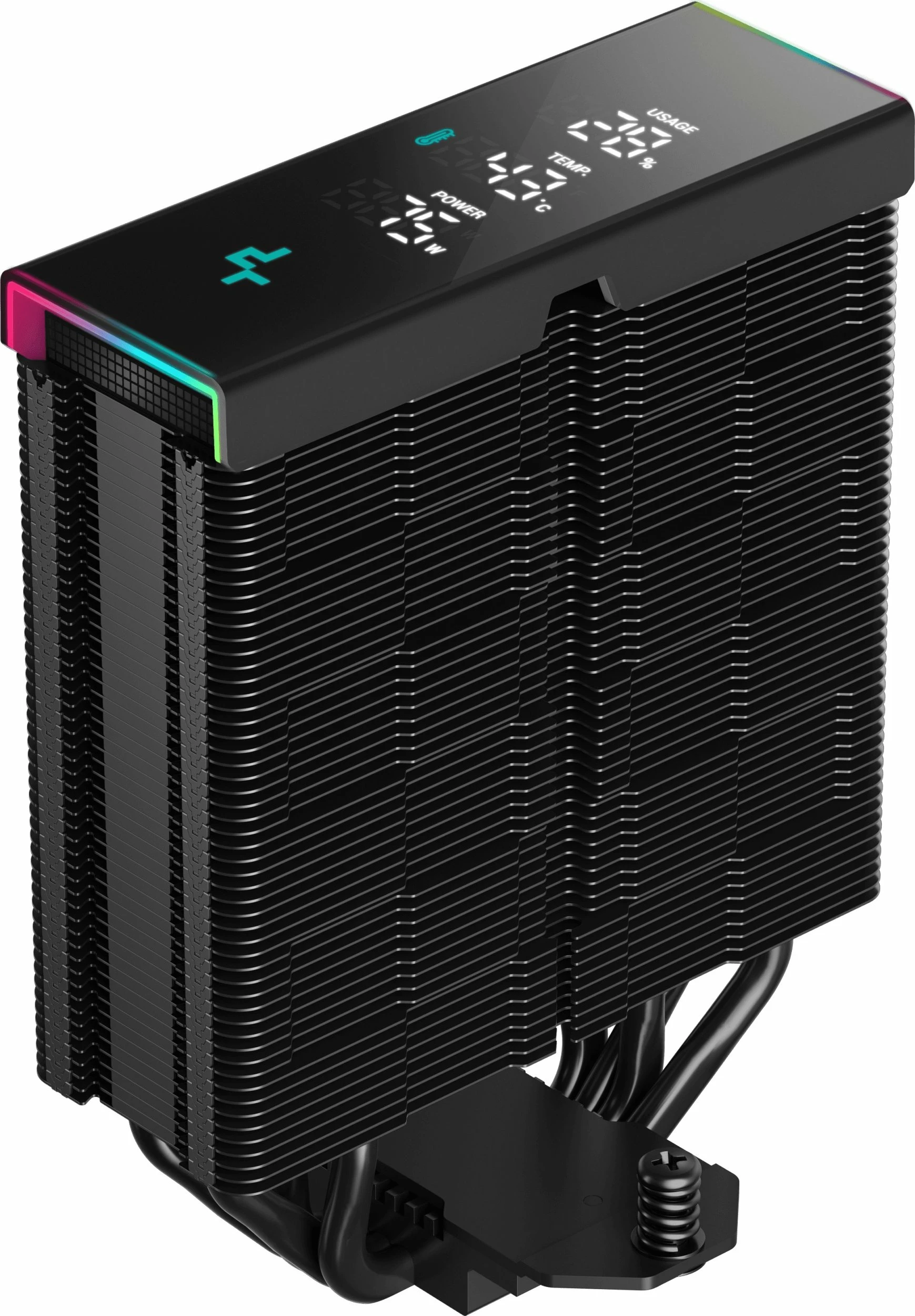 Ftohës CPU Deepcool AK400 Digital Pro (R-AK400-BKAPMN-G) 120 mm, ARGB, ekran digjital, i zi