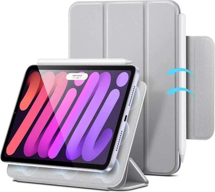 Mbështjellës ESR Rebound për iPad mini 6/A17 Pro, magnetik, gri