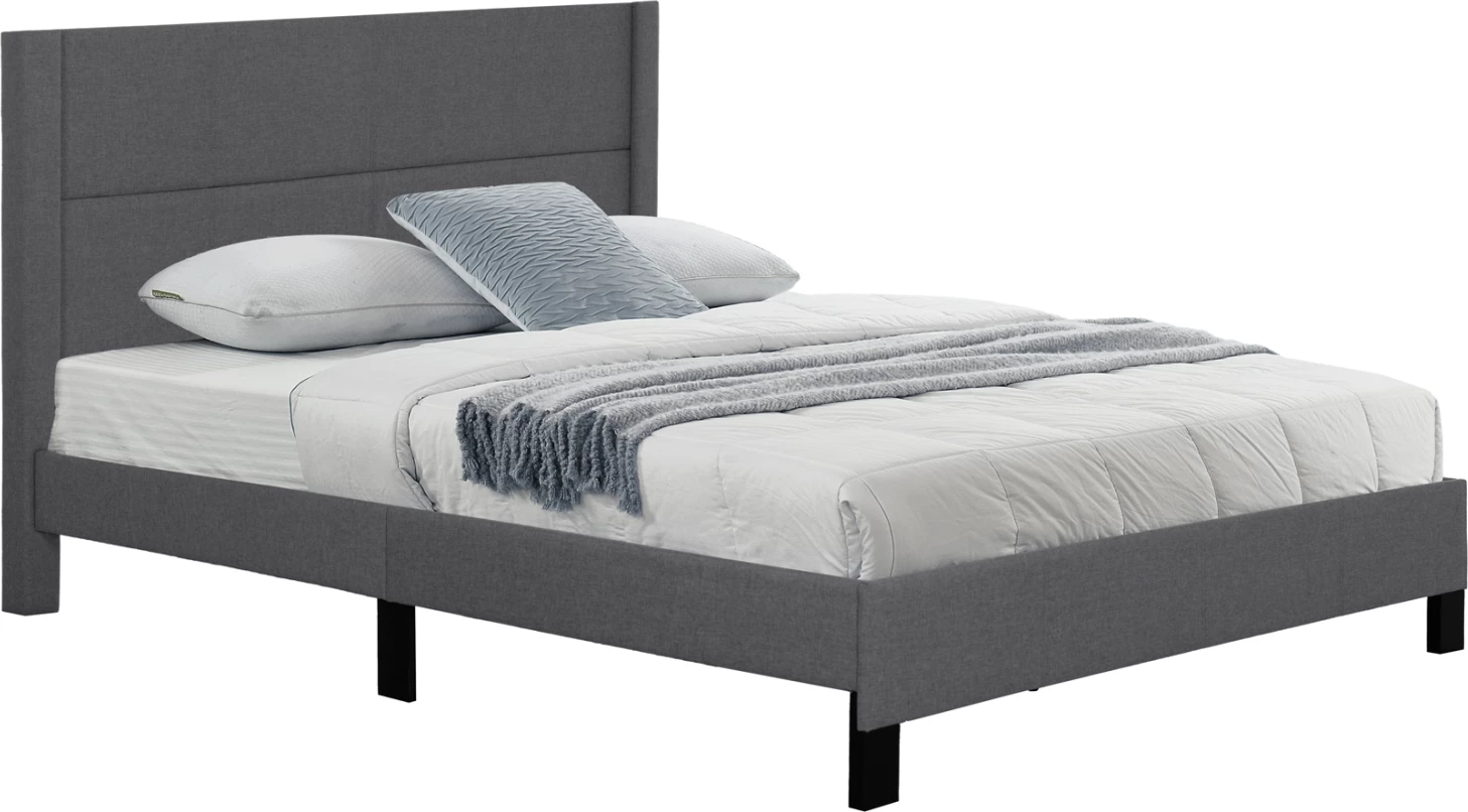 Krevat dopio TRILLOP, material tekstili gri, 160x200cm, FH666.12