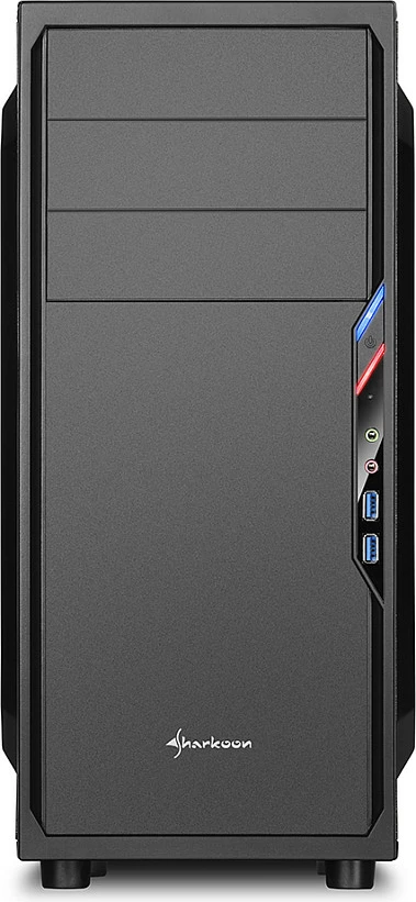 Kasë Sharkoon VS4-V, Midi Tower, PC, ATX, micro ATX, Mini-ITX, e zezë