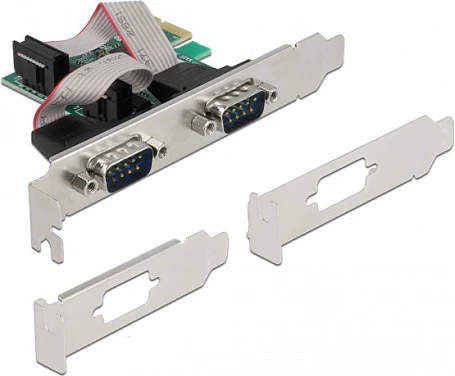 Kartë zgjerimi PCIe DeLOCK, 2x RS-232 Serial, PCIe 2.0, Low Profile