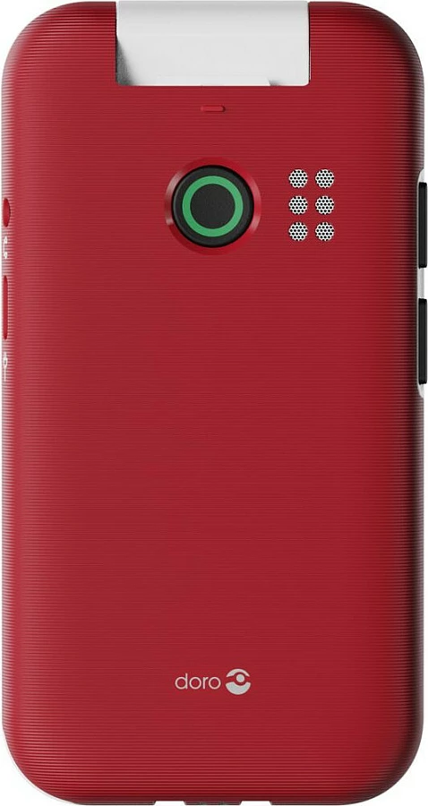 Celular Doro Leva E30, kapak (clamshell), Single SIM, ekran 2.8", bateri 1150 mAh, kuqe/bardhë