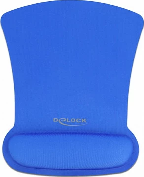 Mauspad DeLOCK 12699 me mbështetëse për kyç, 255 x 207 mm, 2 cm, Blu