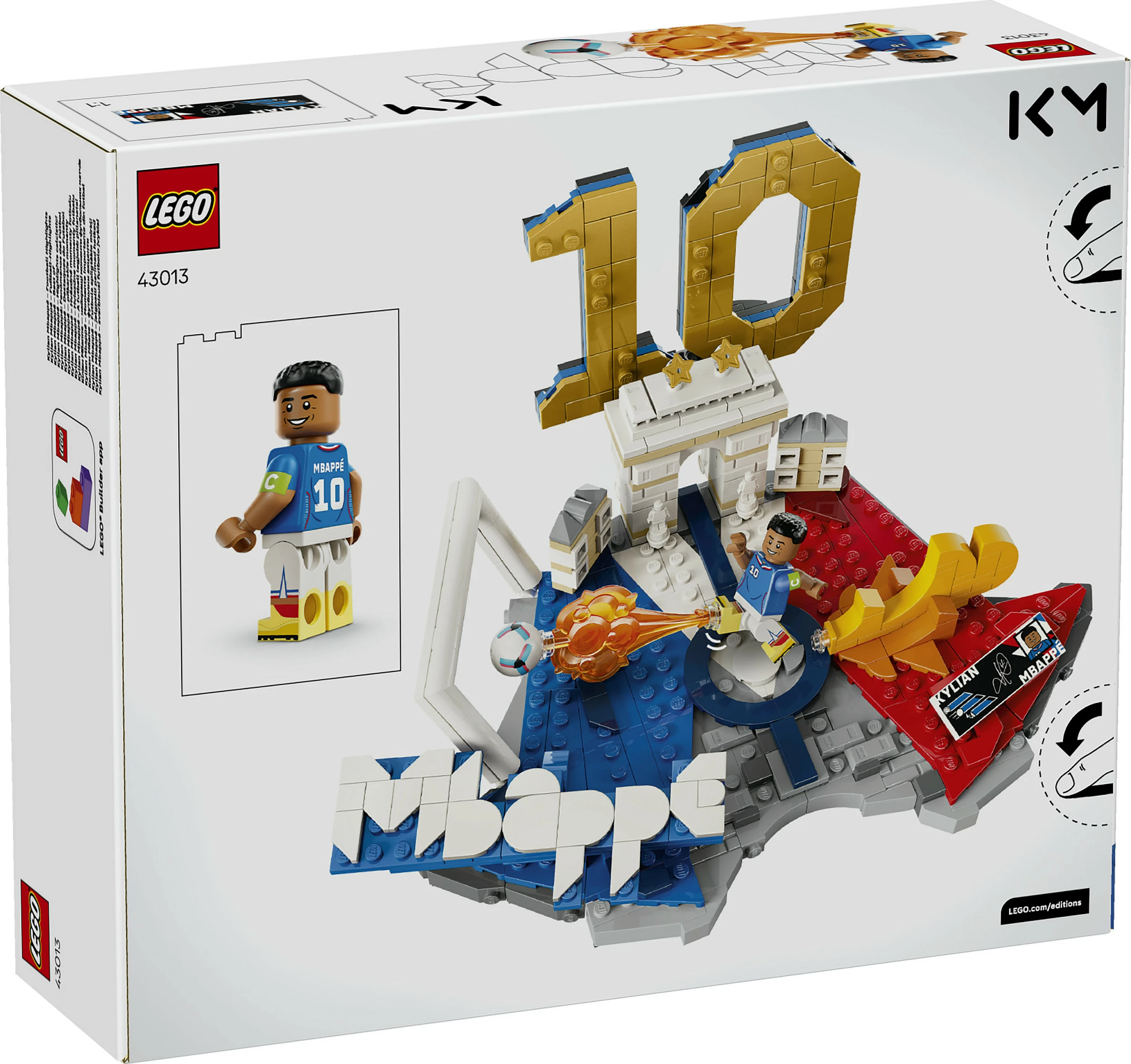 Set ndërtimi LEGO Editions 43013 Kylian Mbappé – Football Highlights, 490 copë, multikolor