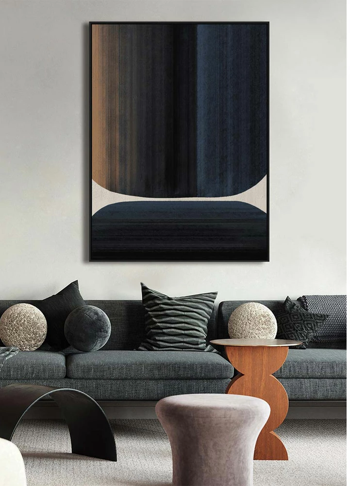 Pikturë dekorative Reconnect, shumëngjyrëshe, MDF i zi, 90x120x4cm