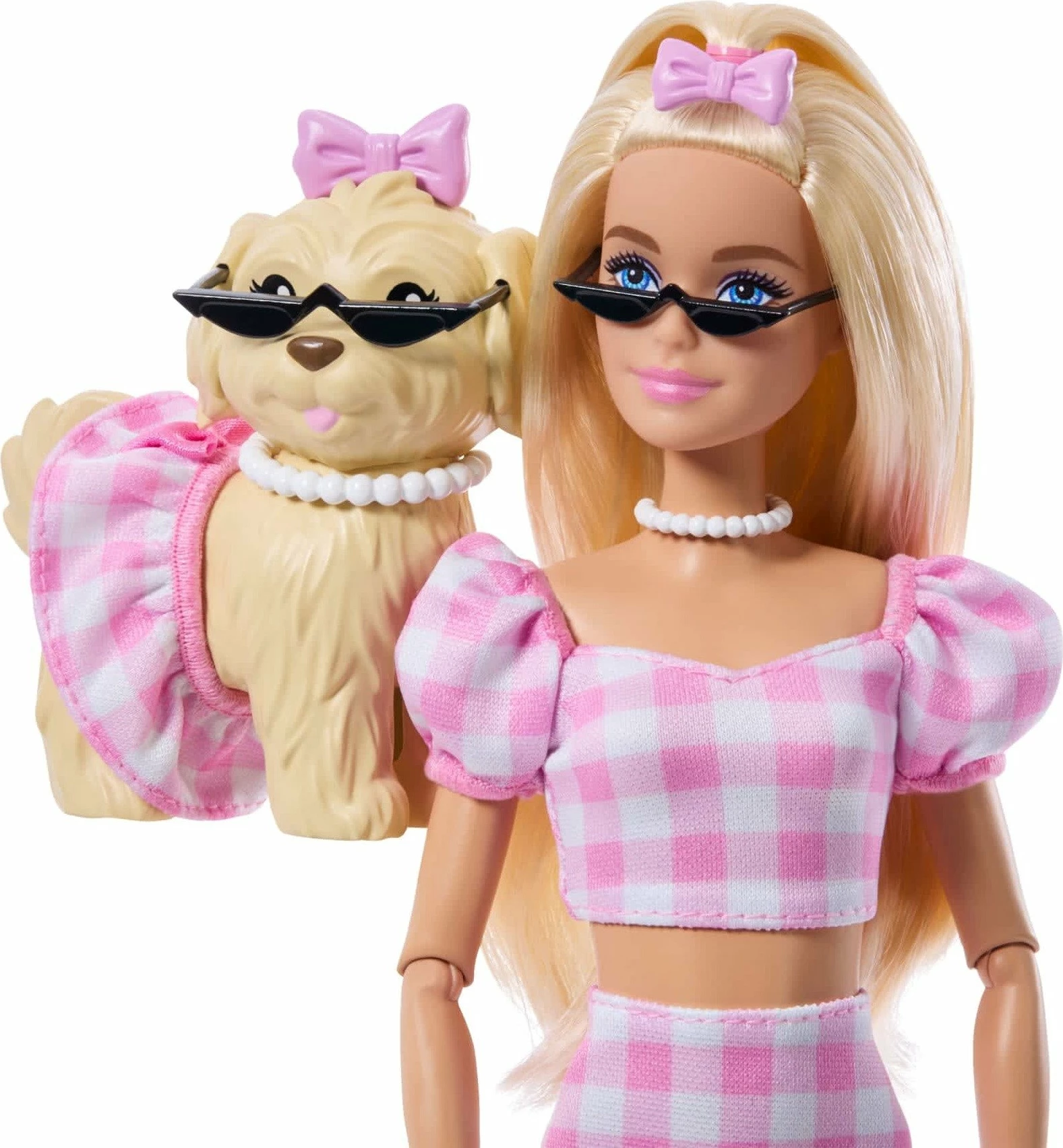 Kukull Barbie Mattel Twinning Looks JFP36, set me qen, veshje matching me karro, rozë