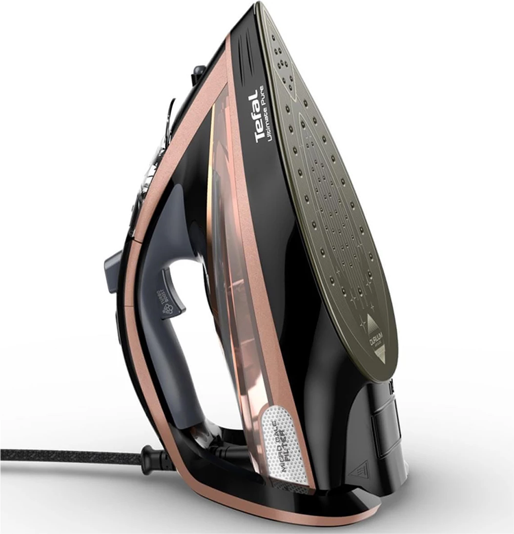 Hekur me avull Tefal Ultimate Pure FV9845E0 3200W 350ml, i zi/rozë-gold