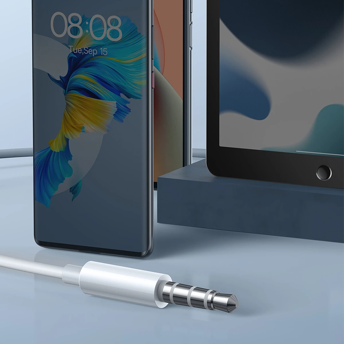Kufje Baseus Encok H17 me kabllo, 3.5mm mini jack, të bardha