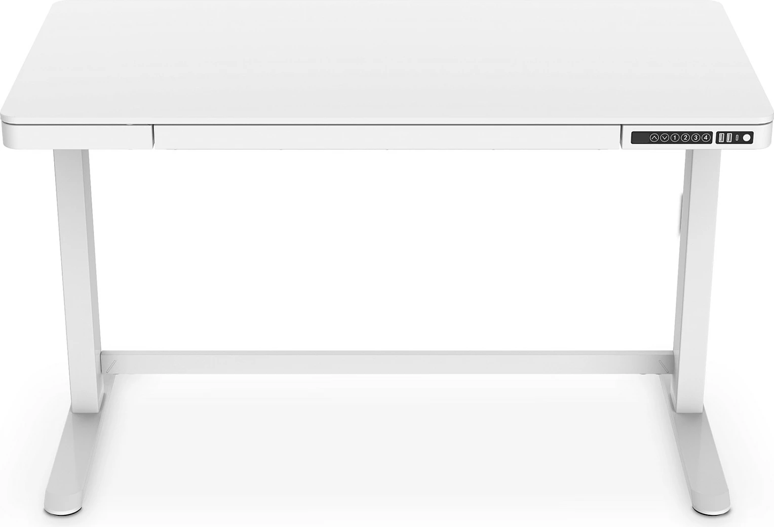 Tavolinë elektrike Digitus me sirtar dhe USB, 1200x600x120mm, e bardhë