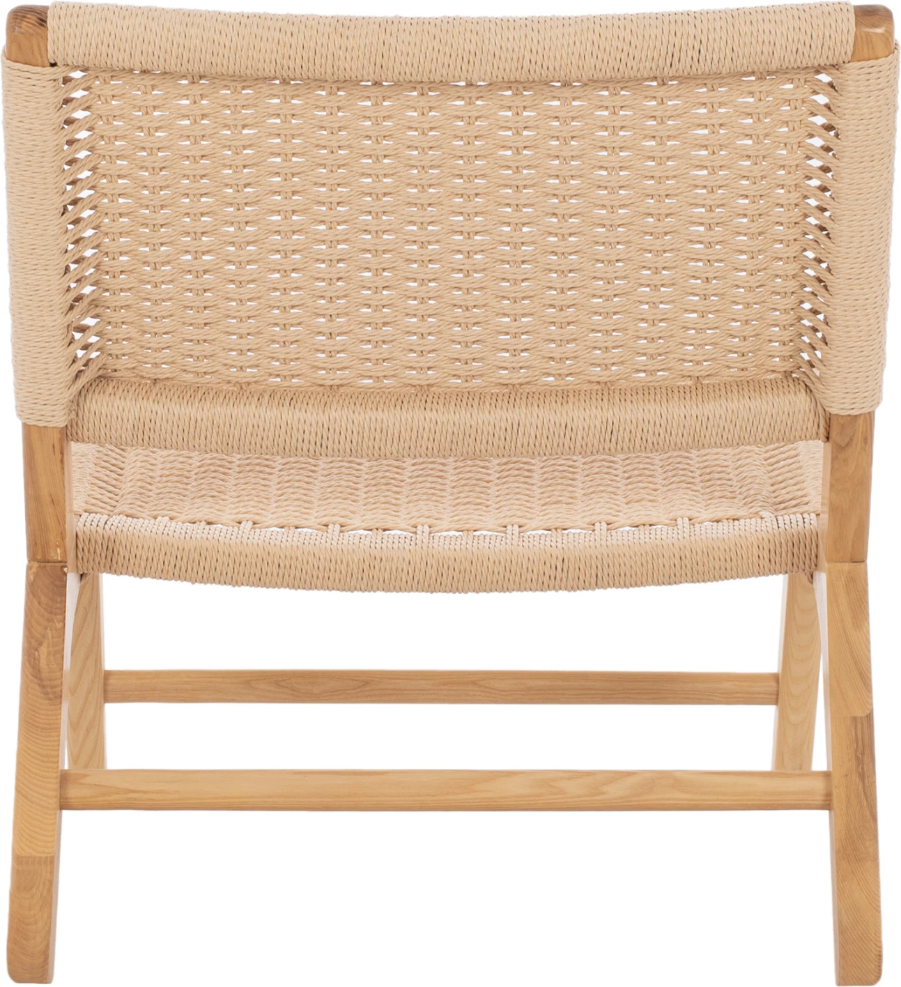 Karrige ANIKA pa krahë, dru, litar i thurur, FH8917.01, 67.5x75x73.5 cm