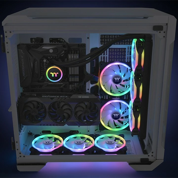 Ventilator kasë Thermaltake SWAFAN 14 RGB Radiator Fan 3 copë, 140mm, i zi