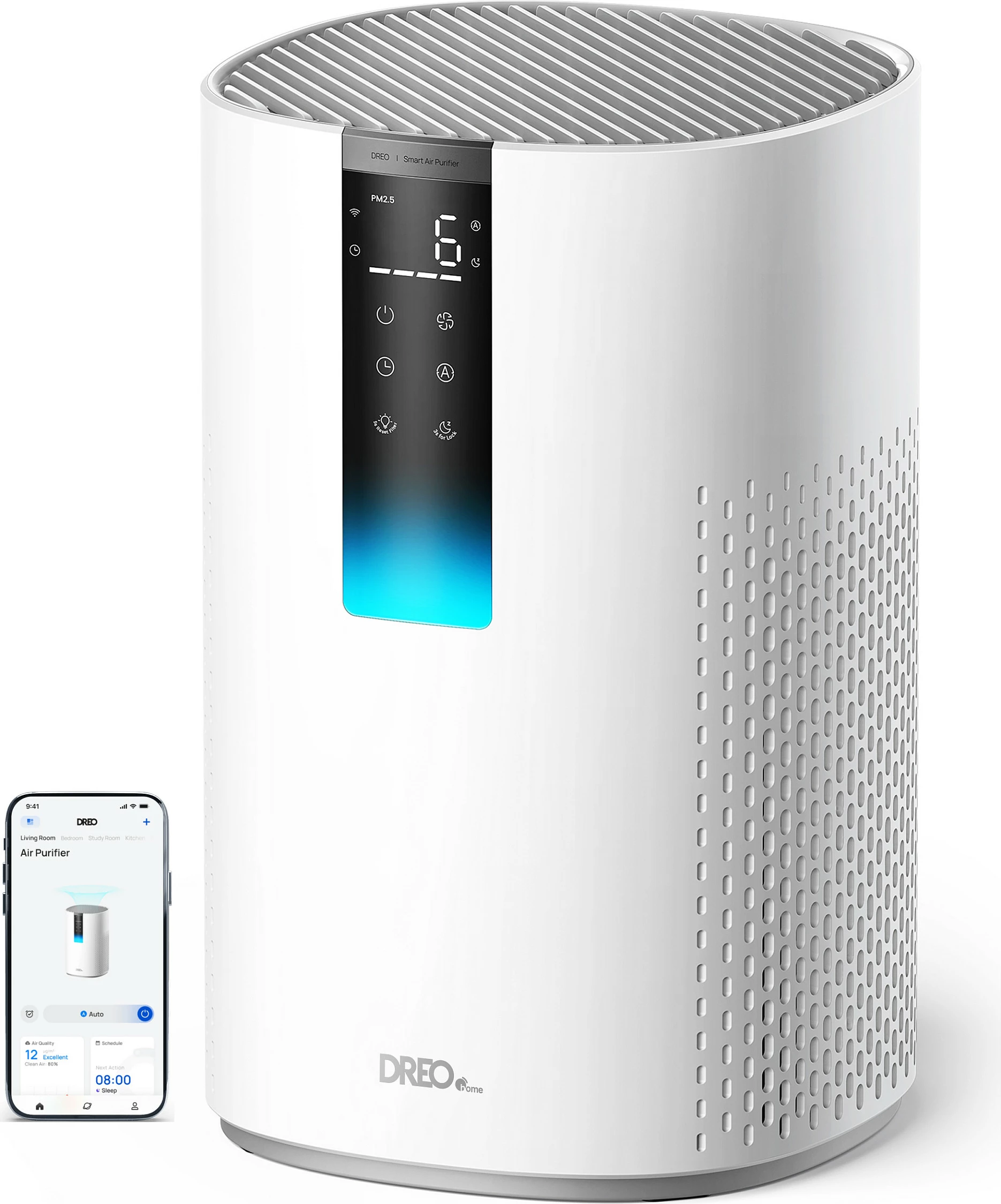 Pastrues ajri Dreo 5-in-1 Smart, me ekran, kontroll nga telefoni, i bardhë