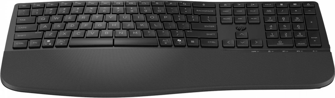 Tastierë HP 680 Comfort Dual-Mode, Bluetooth/USB, QWERTY US, wireless, me mbështetëse për kyçe, e zezë