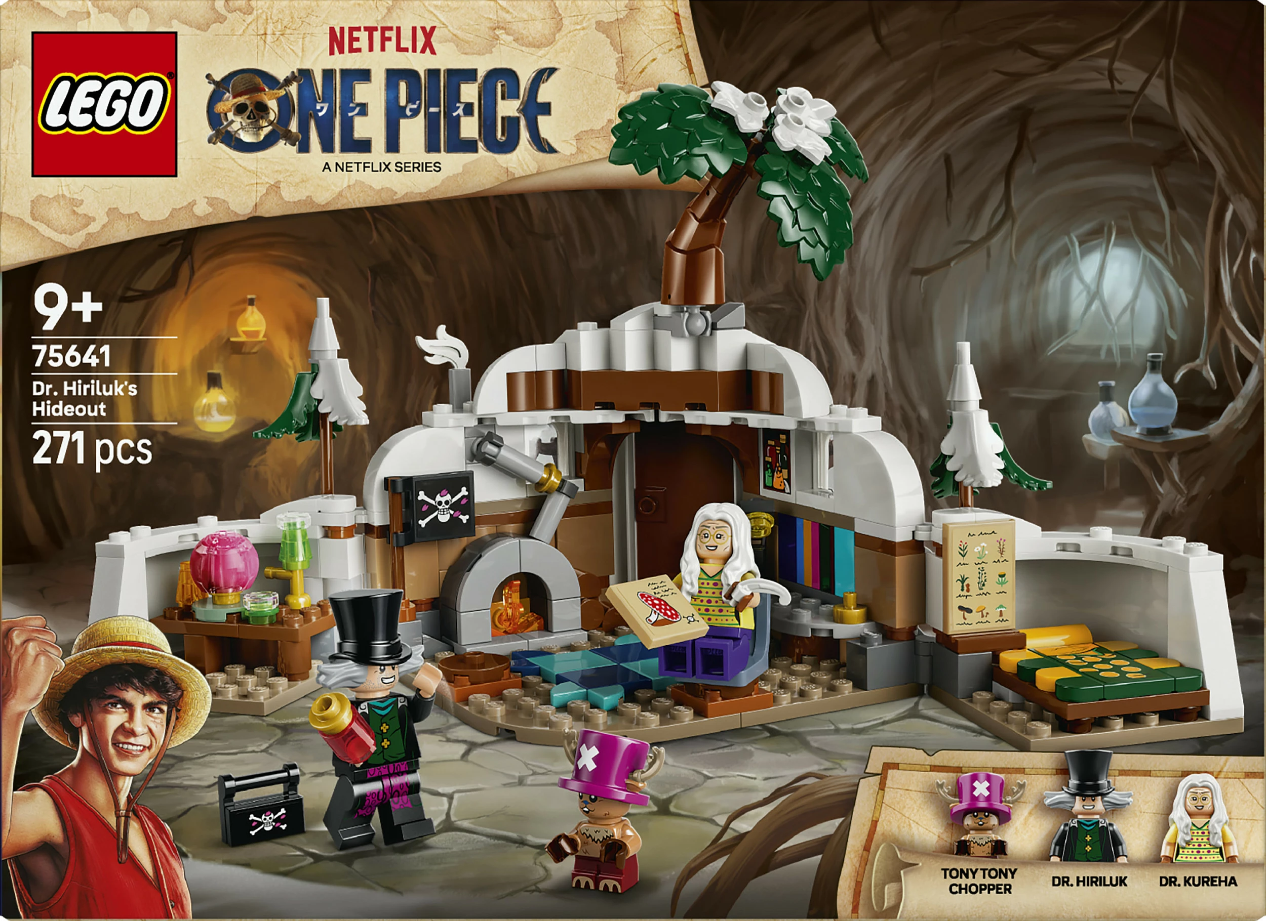 Set LEGO One Piece 75641 Streha e Dr. Hiriluk, 271 copë