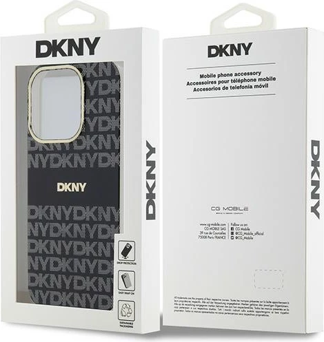 Mbështjellës DKNY IML Mono & Stripe MagSafe për iPhone 13 Pro Max, i zi