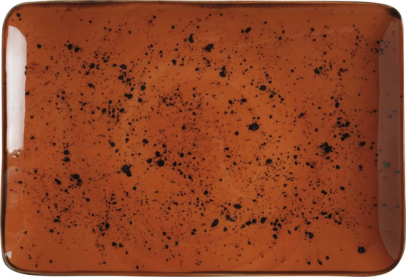 Pjatë drejtkëndore Fine Dine Dahlia 300x200mm, portokalli, set 6 copë