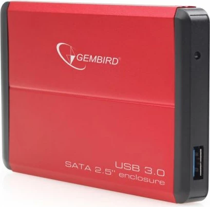 Kutí hard disku Gembird EE2-U3S-2-R, 2.5 inch, e kuqe