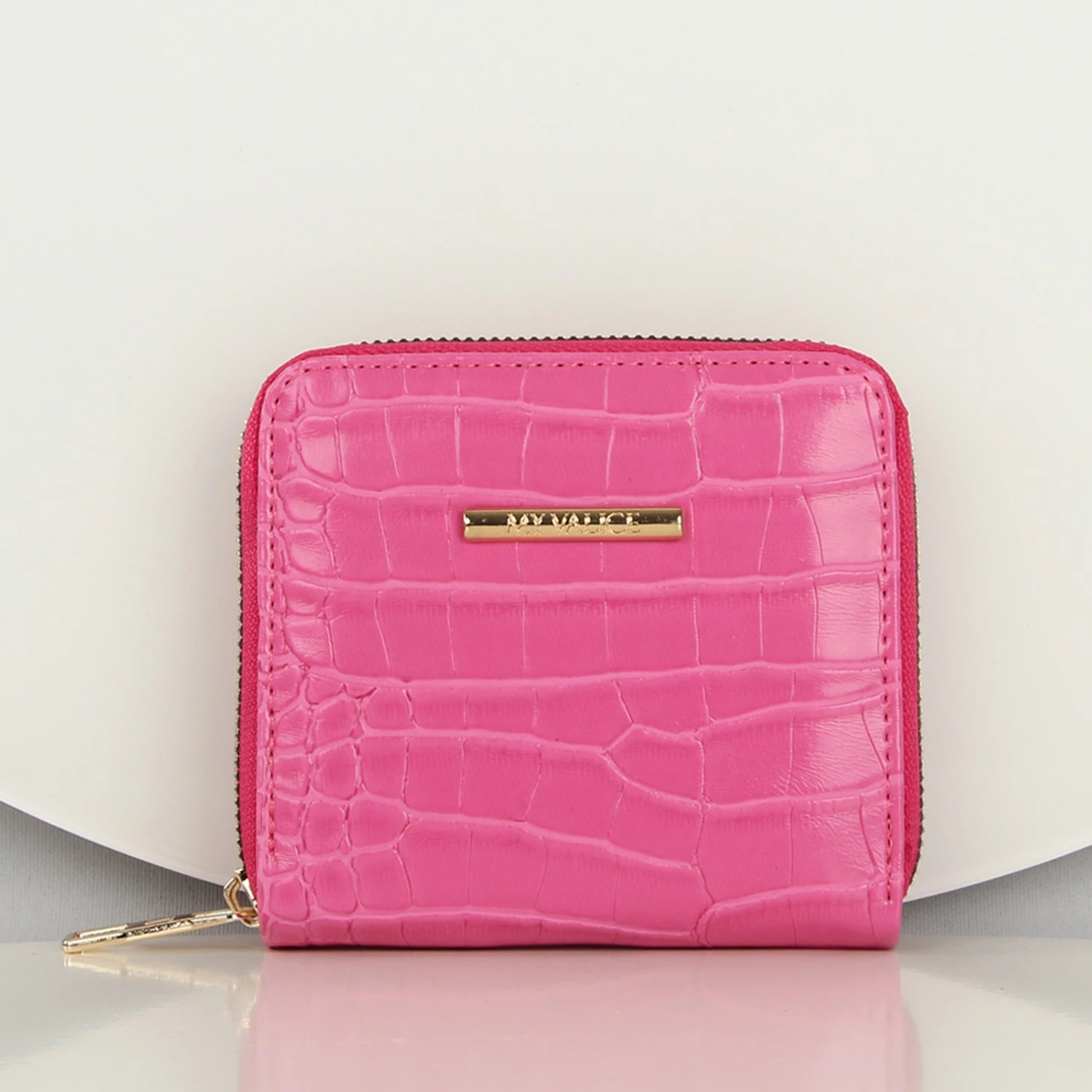 Portofol lëkure për gra, rozë, Zoozie Bags, 11.5x10.5cm