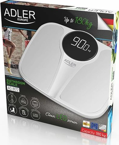 Peshore personale ADLER AD8172W 180 kg LED e bardhë