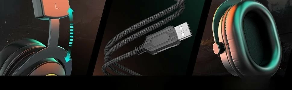 Kufje FIFINE H6 AmpliGame, 7.1 Surround, RGB, me mikrofon, USB/3.5mm, të zeza