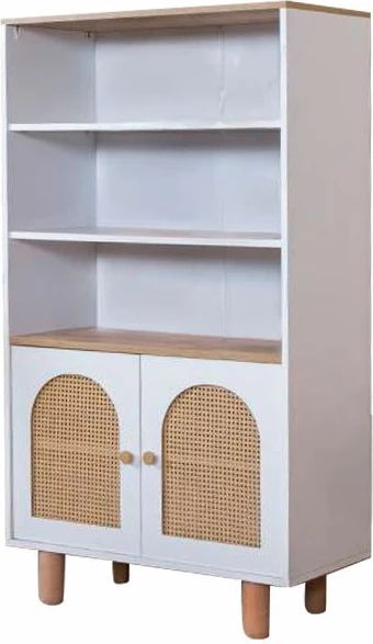 Raft librash Skye Decor, bohem, bardhë dhe lis