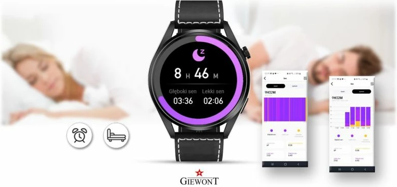 Smartwatch Giewont për meshkuj, i zi