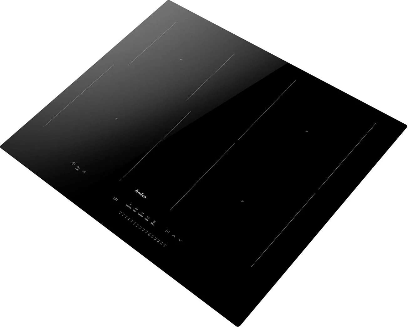 Pllakë induksioni Amica PIM6541PHTSUN 3.0, e zezë, 4 zona