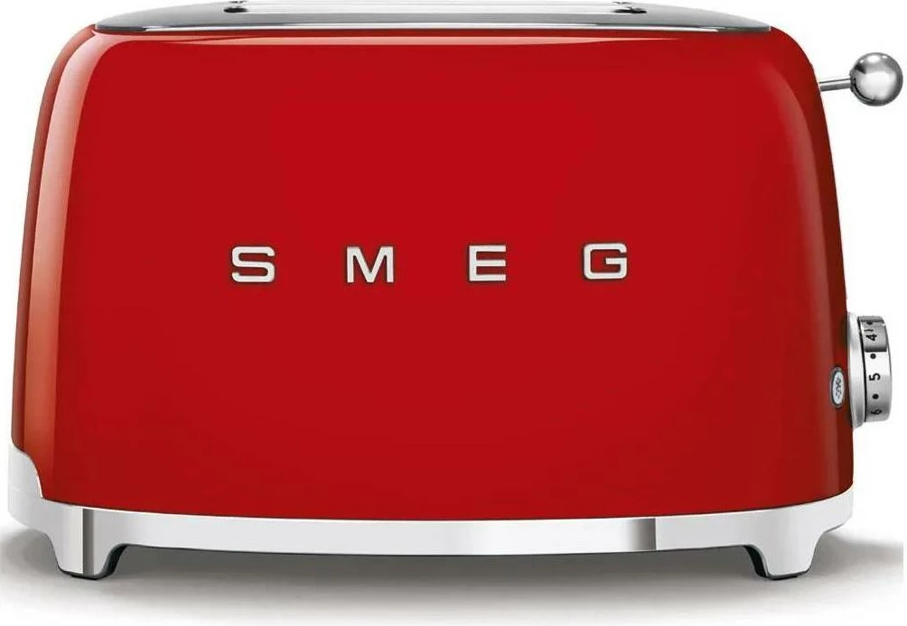 Toster Smeg TSF01RDEU 950W, 2 feta, pop-up, i kuq