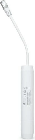 Adapter PoE Ubiquiti INS-3AF-O-G, Gigabit Ethernet, 48 V, Bardhë