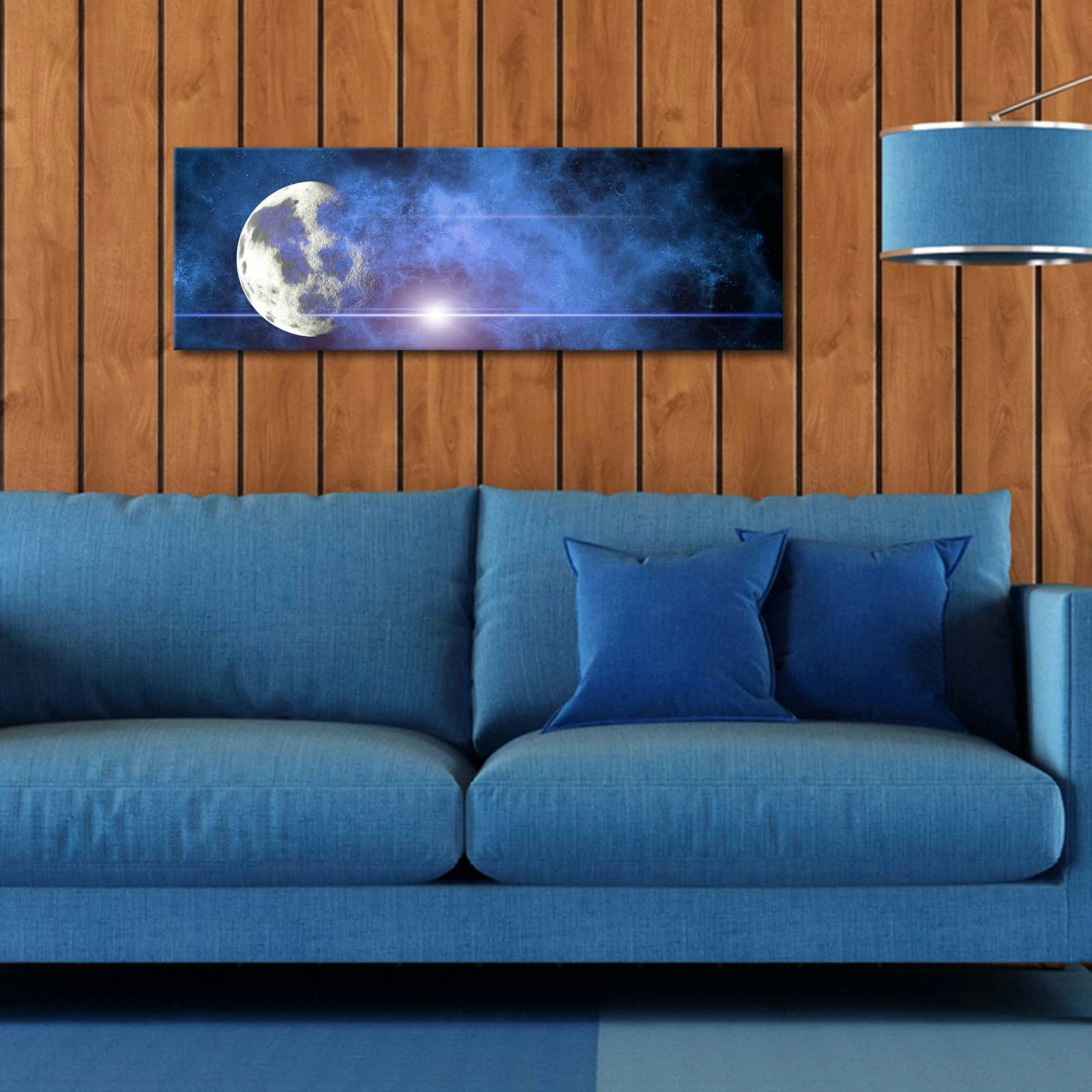 Pikturë dekorative me drita LED, Wallity, 3090DACT-54, shumëngjyrëshe, 30x90cm