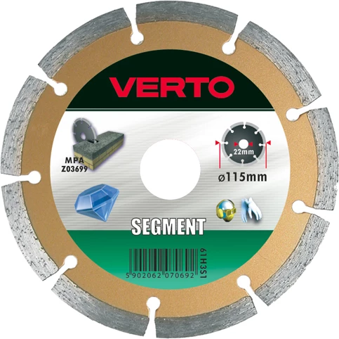 Disk prerës diamant segment Verto 61H3S8 180mm (për beton)