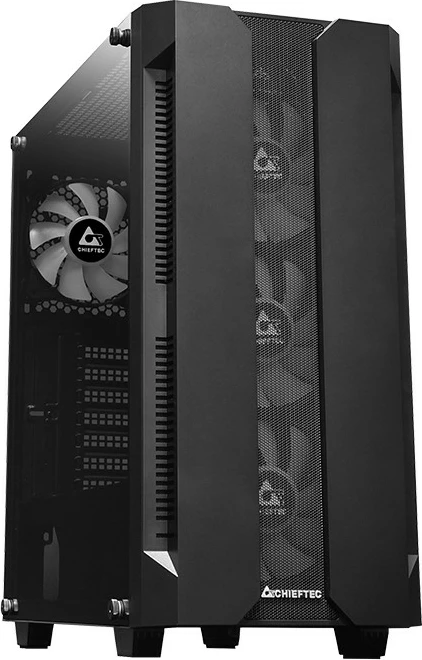 Kasë Chieftec Hunter GS-01B-OP, midi tower, xham i temperuar, RGB, e zezë