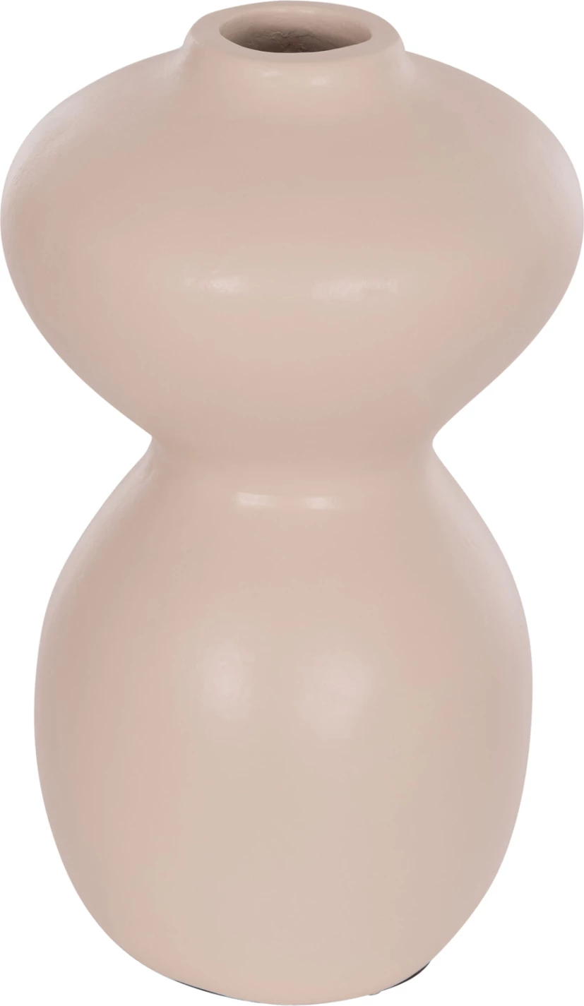 Vazo dekorative tavoline NELLY, terrakotë, ngjyrë krem e bardhë, FH4669.02, 22x35cm