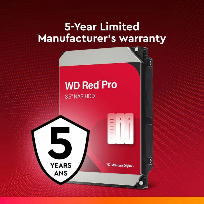 Hard disk i brendshëm WD Red Pro WD4005FFBX 4TB 3.5\" SATA III 6Gb/s 7200rpm 256MB, e kuqe