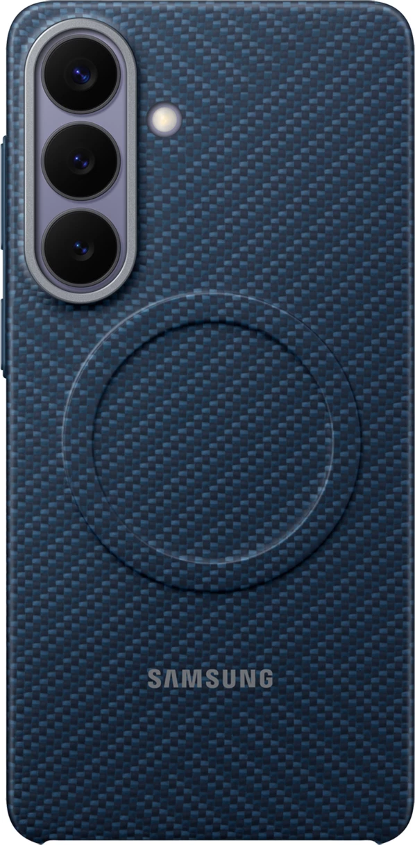 Mbështjellës Samsung Carbon Magnet Case për Galaxy S26+ i pajtueshëm me MagSafe, fibër aramidi, blu navy