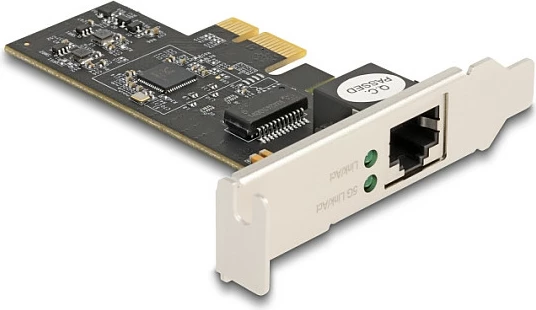 Kartelë rrjeti PCIe DeLOCK RTL8126, RJ45 5GbE, PCI Express x1, e brendshme, e zezë