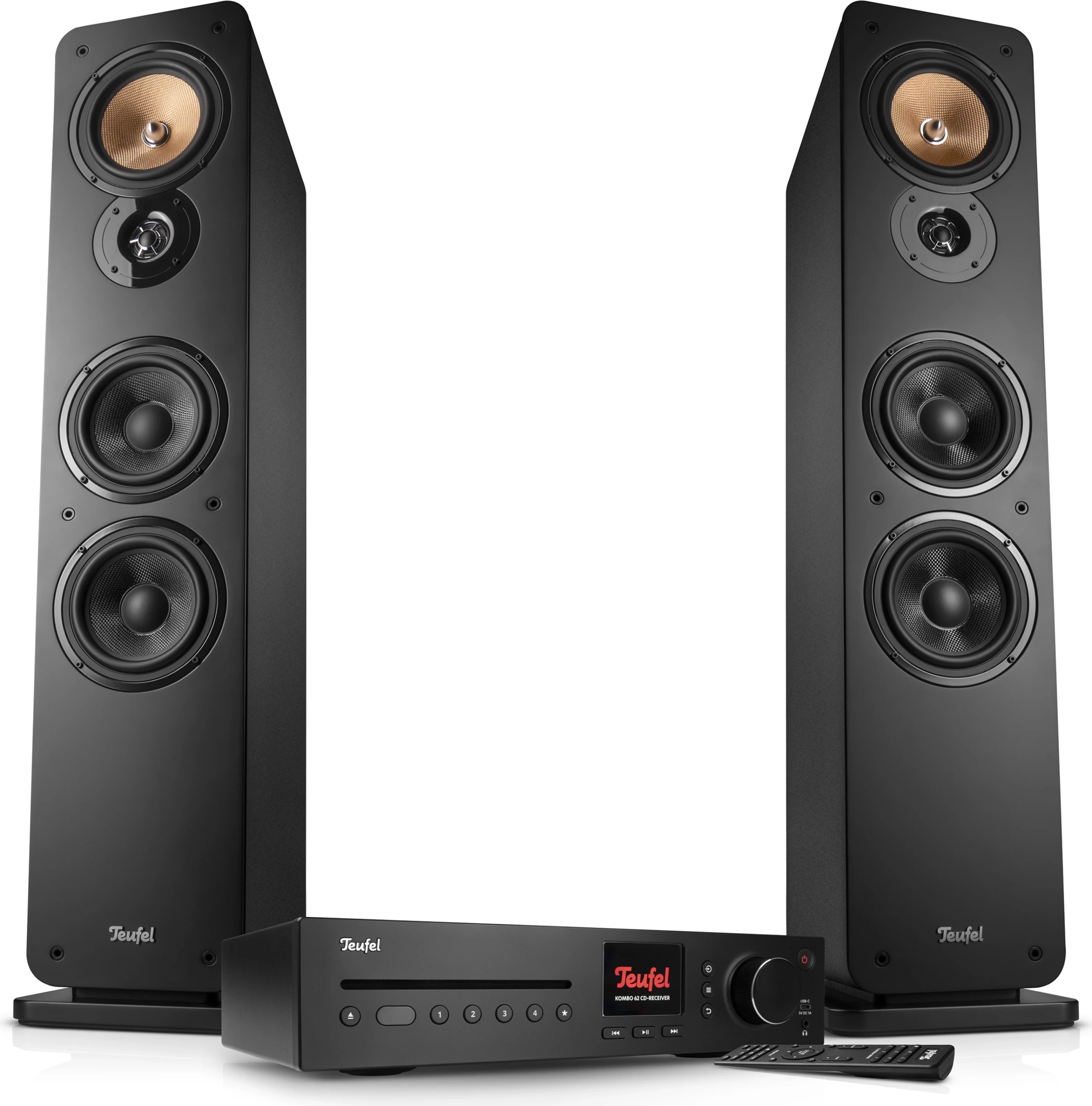 Altoparlantë Teufel Ultima 40 Kombo 3 me receiver, e zezë