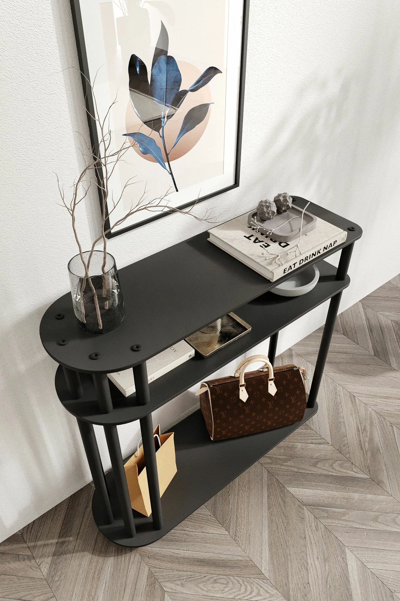 Komodë Skye Decor, ngjyrë e zezë, Caprio