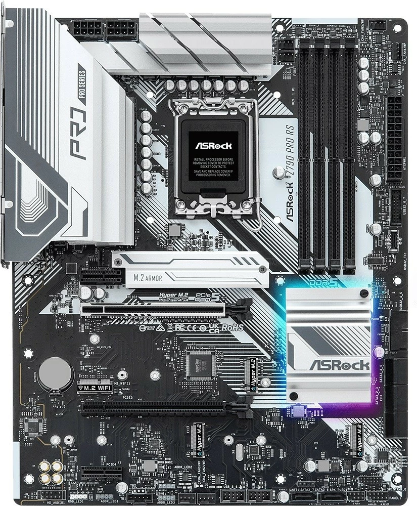 Pllakë amë ASRock Z790 PRO RS, LGA1700, DDR5, ATX, e zezë