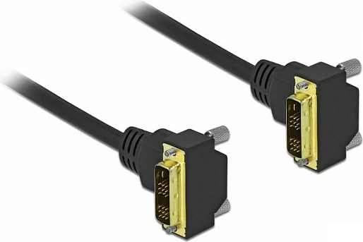 Kabllo DVI-D DeLOCK 85907, 3m, 18+1, gold-plated, e zezë