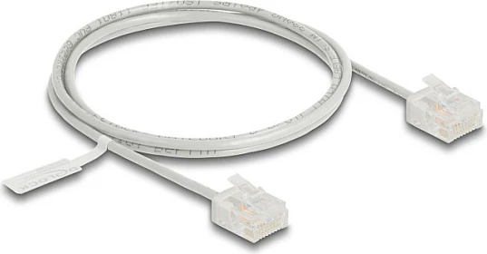 Kabllo rrjeti DeLOCK RJ45 Cat6 UTP Ultra Slim 1m, gri