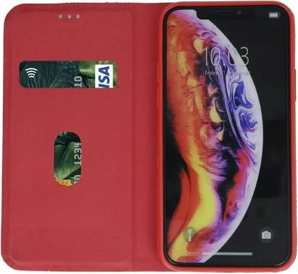 Mbështjellës ONASI Moon Flip Cover për iPhone 11 Pro Max, e kuqe