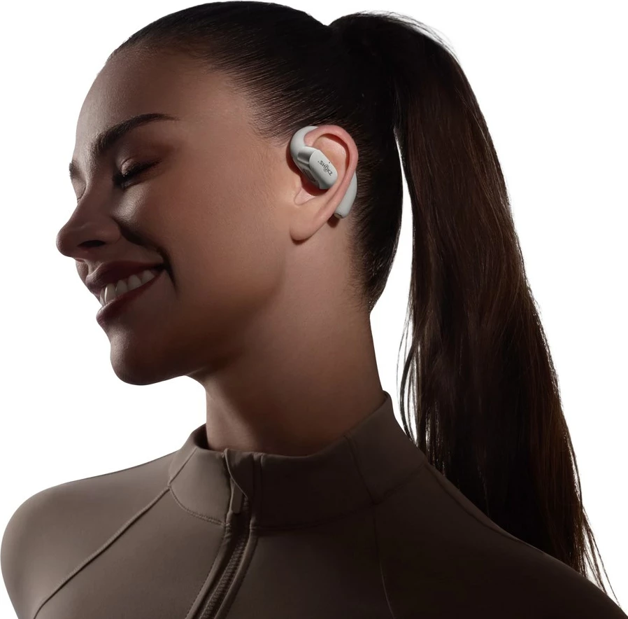 Kufje wireless SHOKZ OpenFit 2+, ear-hook, Bluetooth, Gri